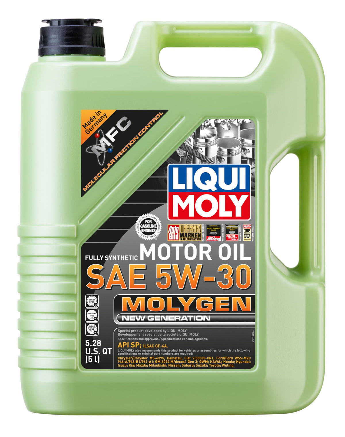 5W-30 Fully Synthetic Motor Oil 5 Liter V3740