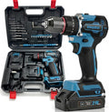 21V Brushless Cordless Drill Driver Kit with 2 Batteries & Charger F207721