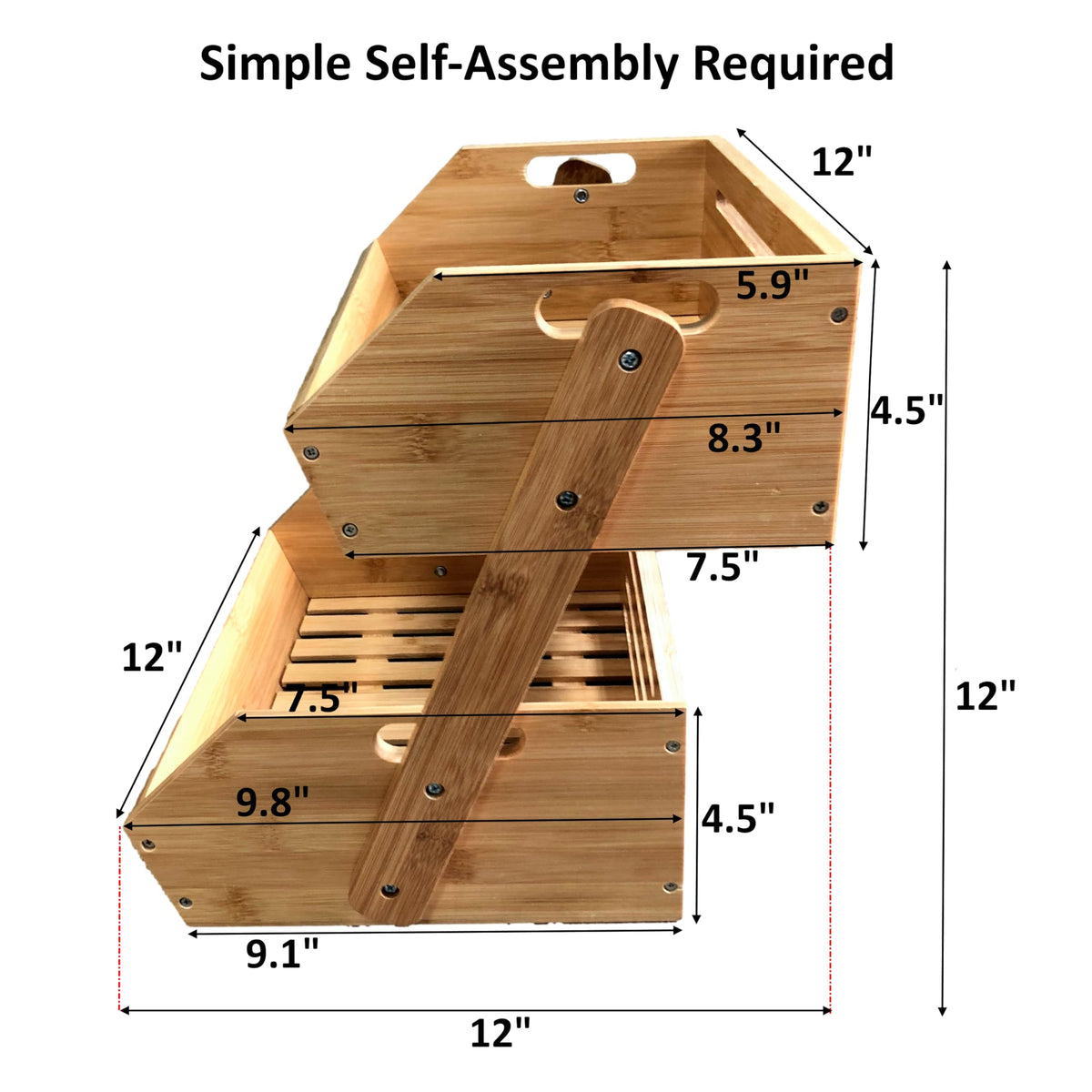 Bamboo Stacking Storage Bin O26121