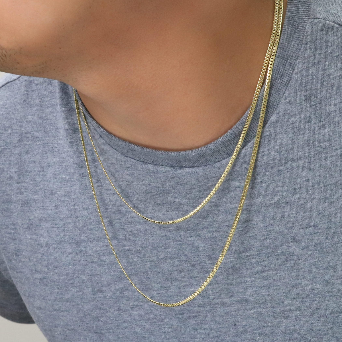 14k Yellow Gold Cuban Link Chain Necklace J890
