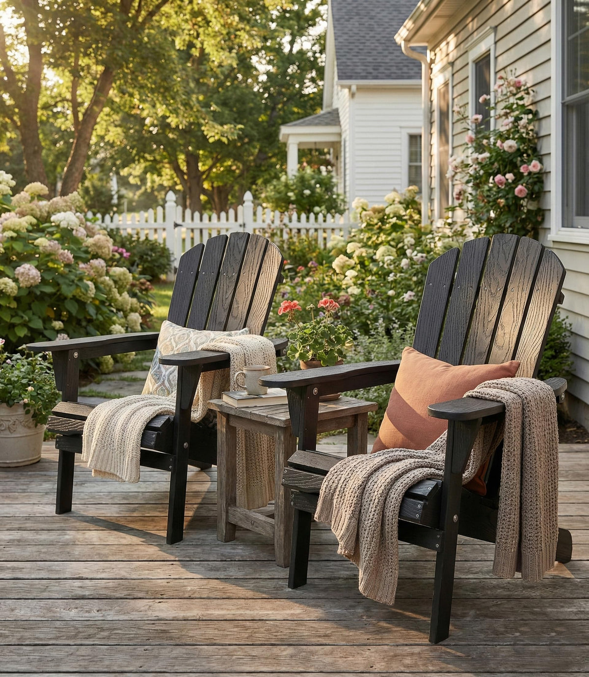 Folding Solid Cedar Wood Adirondack Chair E5697