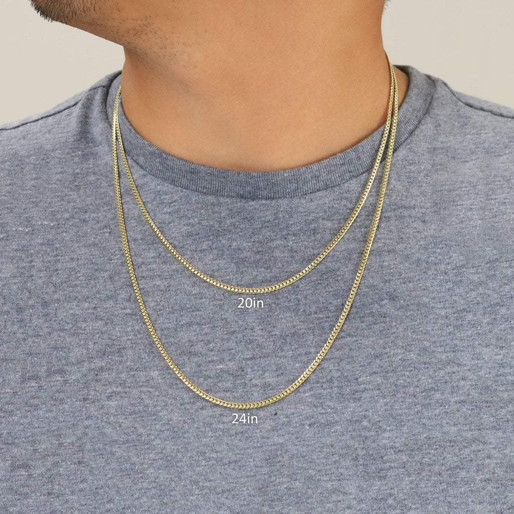 14k Yellow Gold Cuban Link Chain Necklace J890