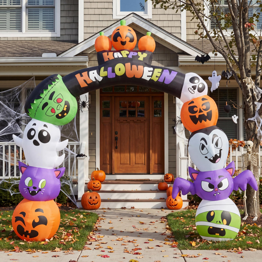 8 FT Halloween Inflatable Pumpkin Archway with LED Lights G910749