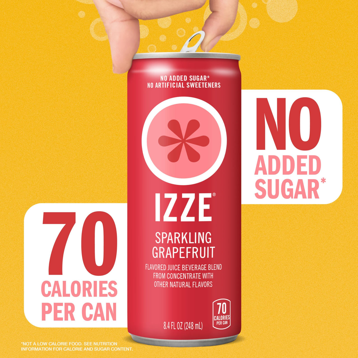 Sparkling Water Juice Beverage Blend, Grapefruit, No Sugar Added, 8.4 FL OZ, 24 Cans P43106